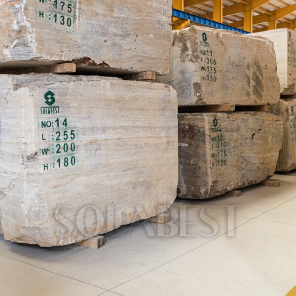 silver travertine block